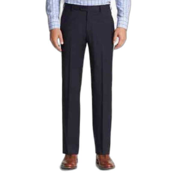 John Varvatos Star USA Navy Blue Wool Flat Front Dress Pants Size 34 X 30 - Picture 1 of 9